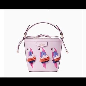 Kate spade parrot bucket bag new